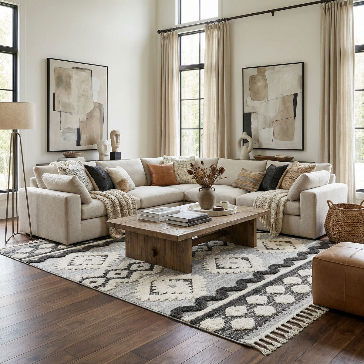 Dinganen High/Low Pile Area Rug - Clearance