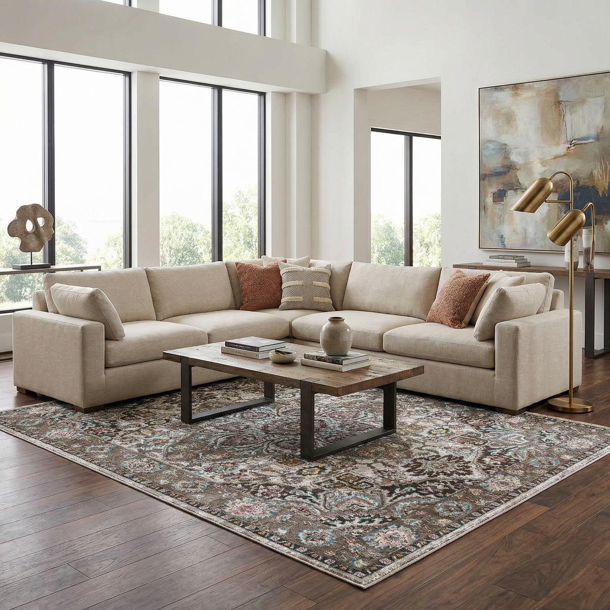 Mardin Brown Area Rug - Clearance