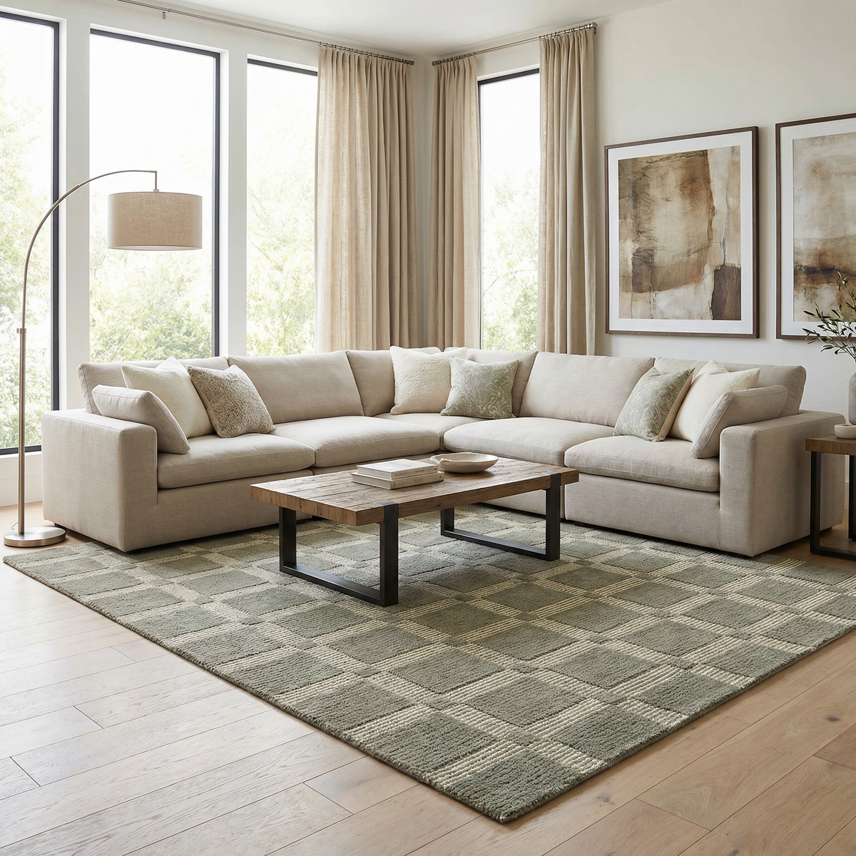 Rofoki Modern Minimalist Handmade Area Rug