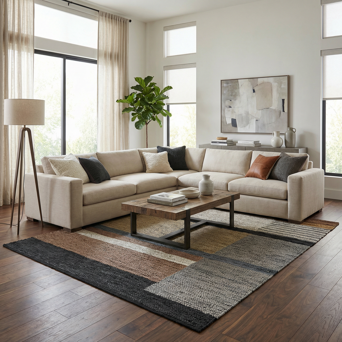 Lyndoch Leather Patchwork Rug