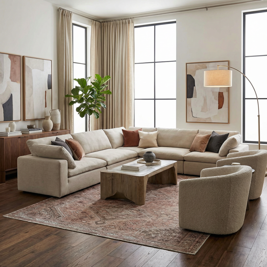 Barny Brown Flat Pile Washable Rug - Clearance