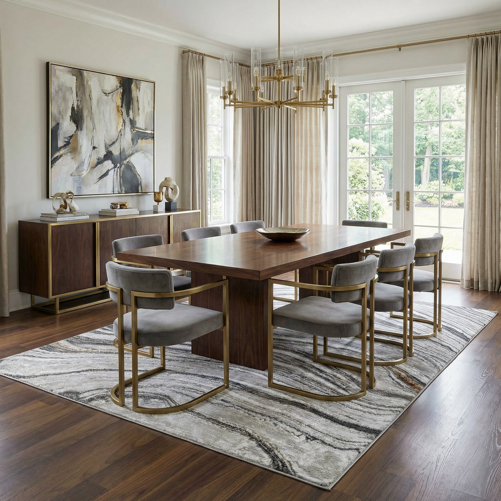 Live Marble Dark Gray Area Rug - Clearance
