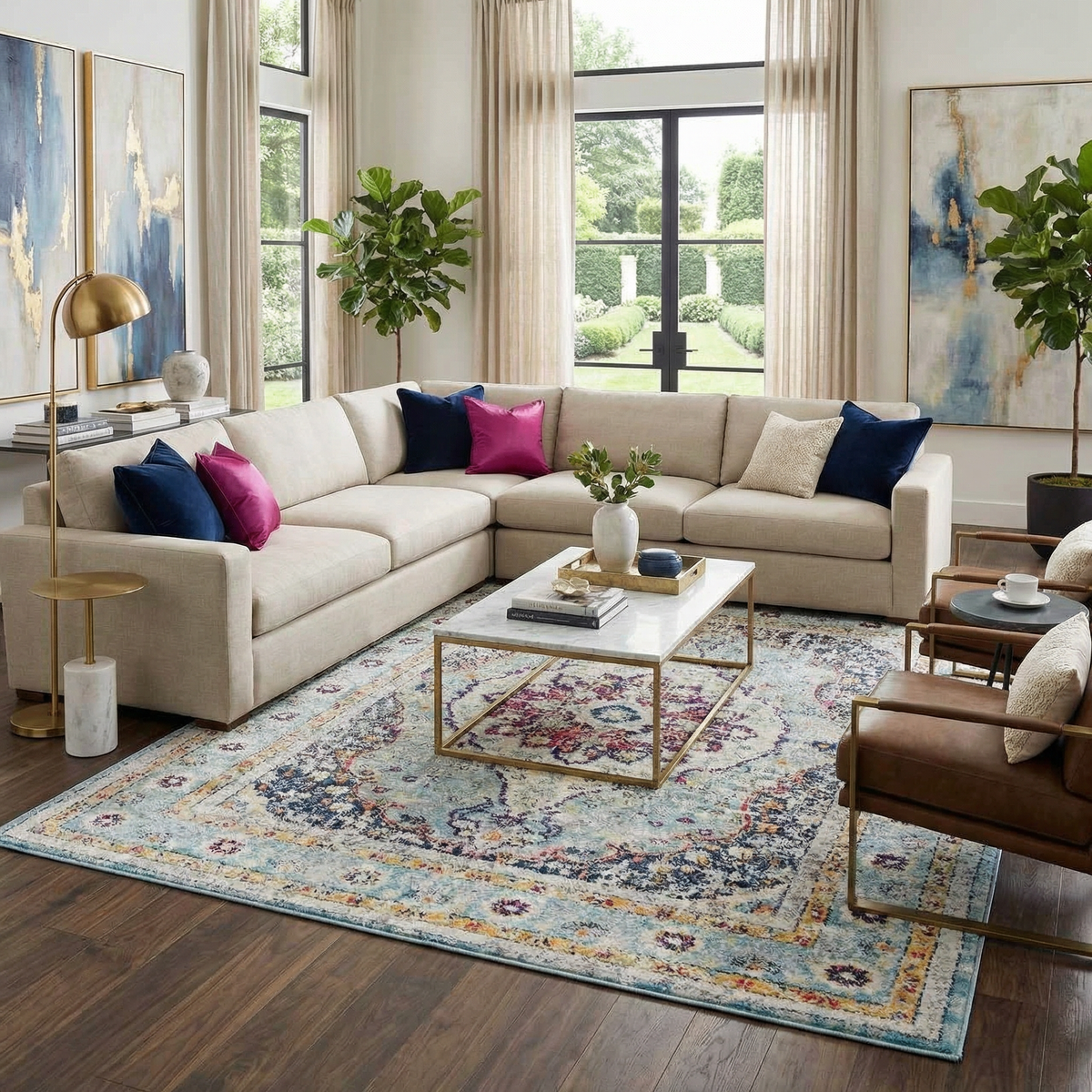 Tigried Blue 2305 Area Rug - Clearance