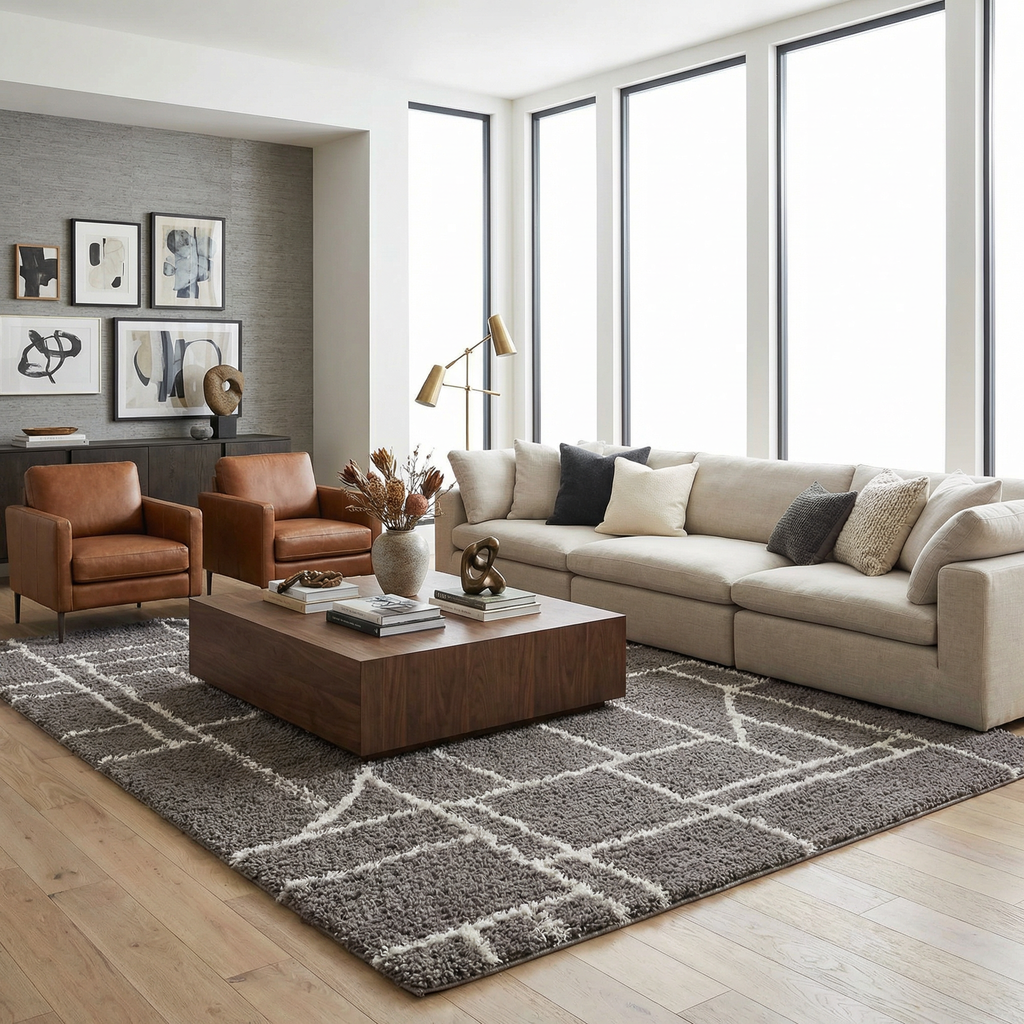 Andia Charcoal Area Rug - Clearance