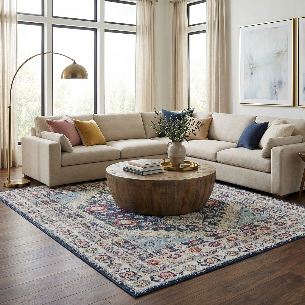 Tigrim 2307 Navy Rug - Clearance
