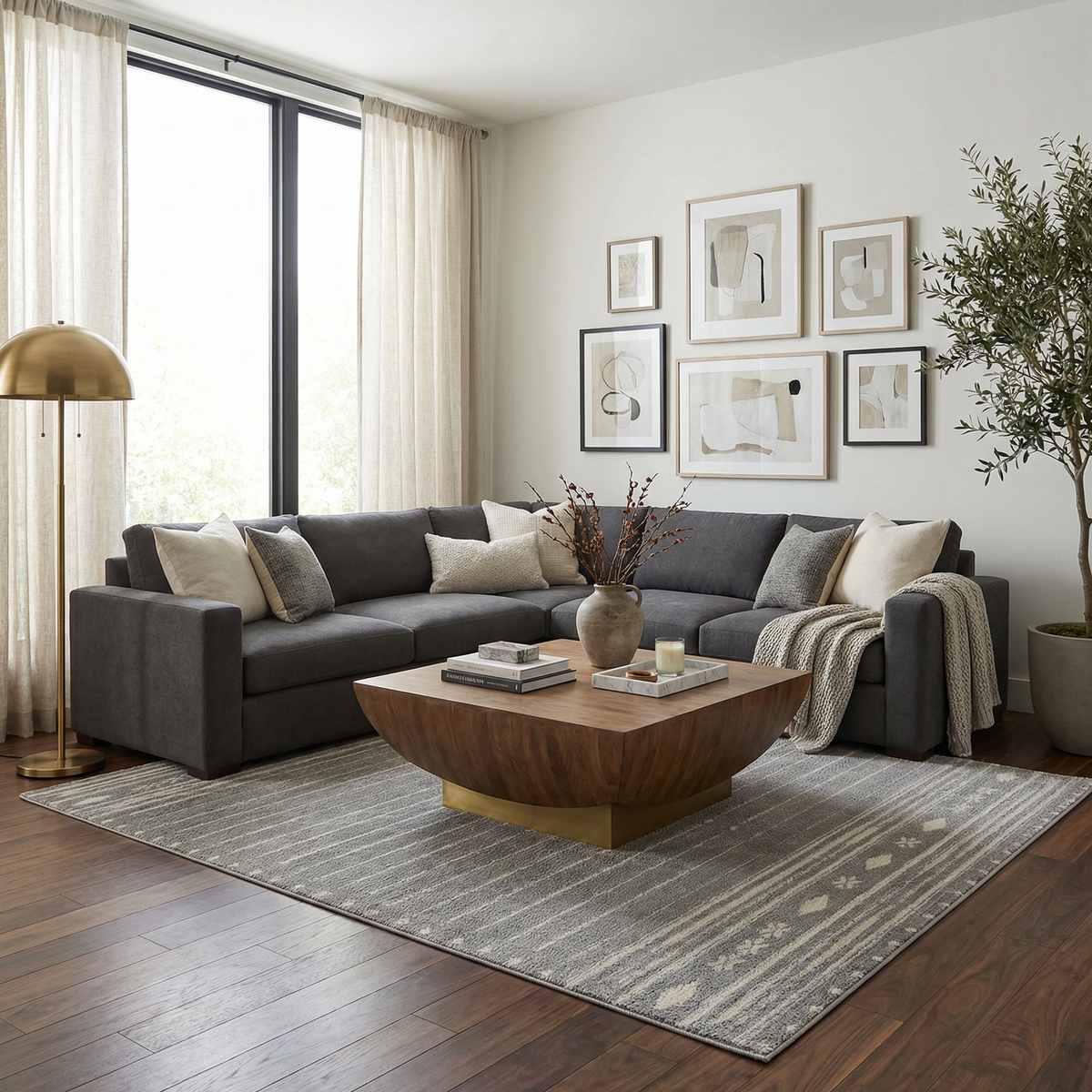 Tigri Aztec Ivory & Gray 2324 Area Rug - Clearance