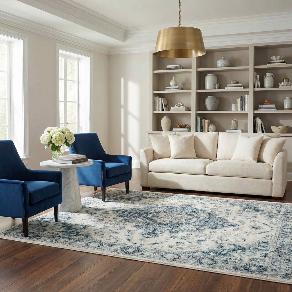 Istanbullu Blue Area Rug - Clearance