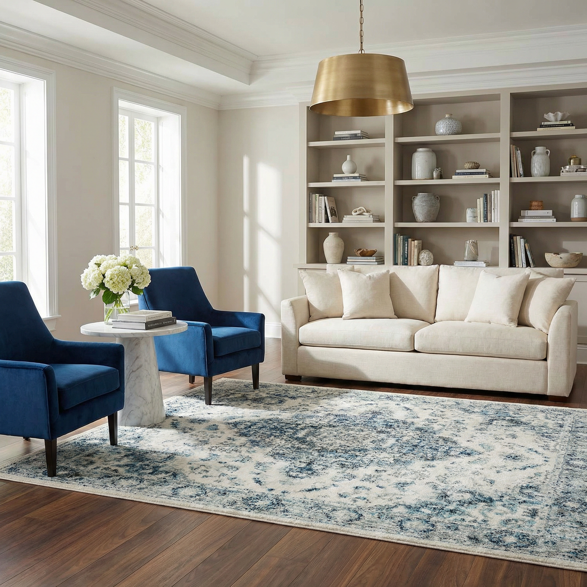 Istanbullu Blue Area Rug - Clearance