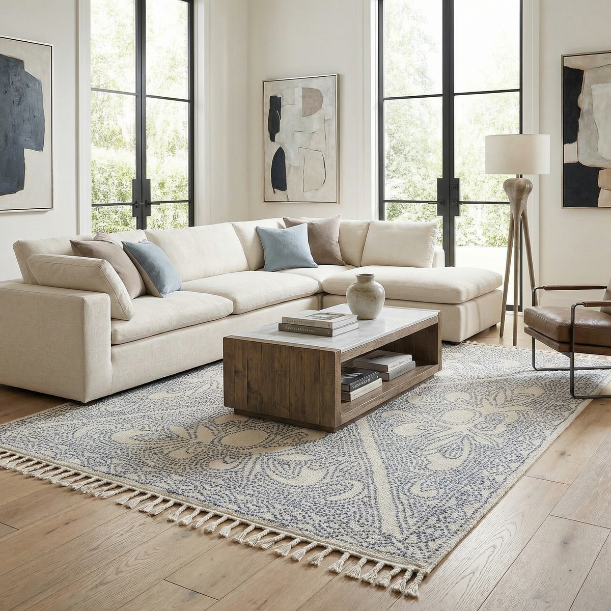 Birdwood Navy Area Rug - Clearance