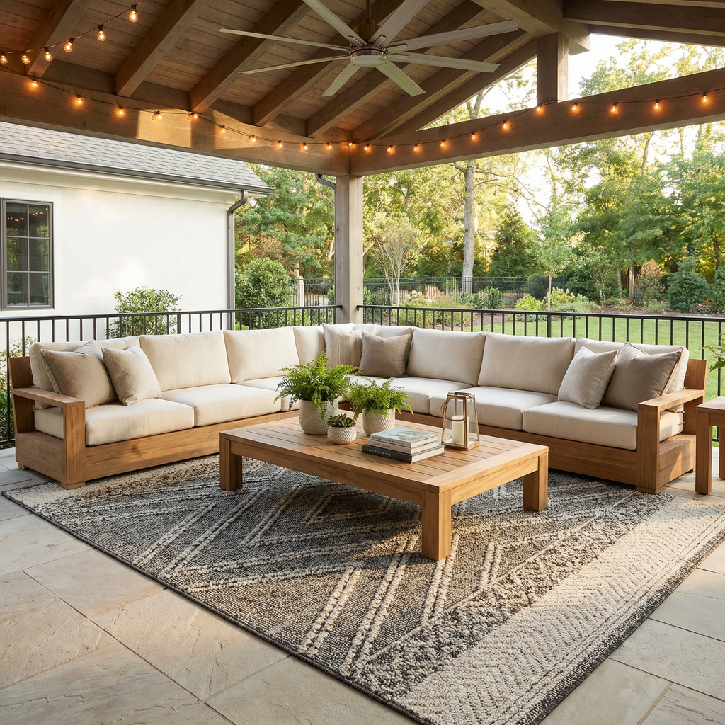 Areli Beige / Brown Outdoor Rug - Clearance