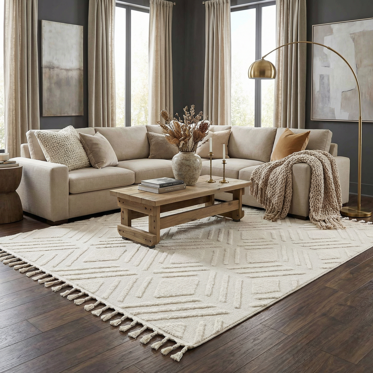 Vineyards 3D Living Room Rug - Clearance