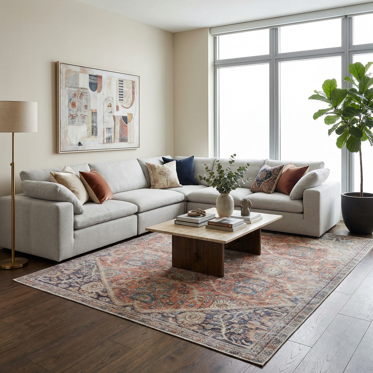 Konstantina Washable Area Rug