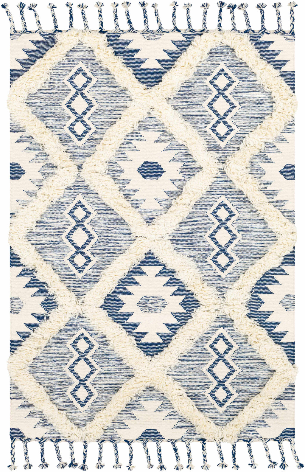 Painesdale Blue/White Wool Carpet - Clearance