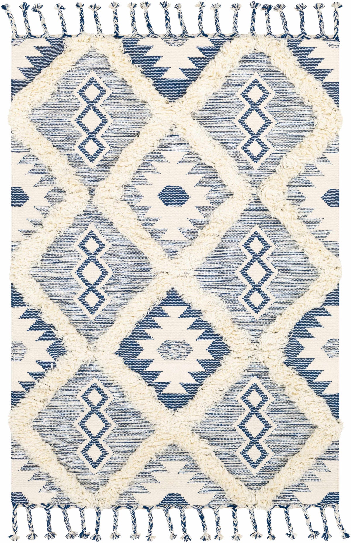 Painesdale Blue/White Wool Carpet - Clearance