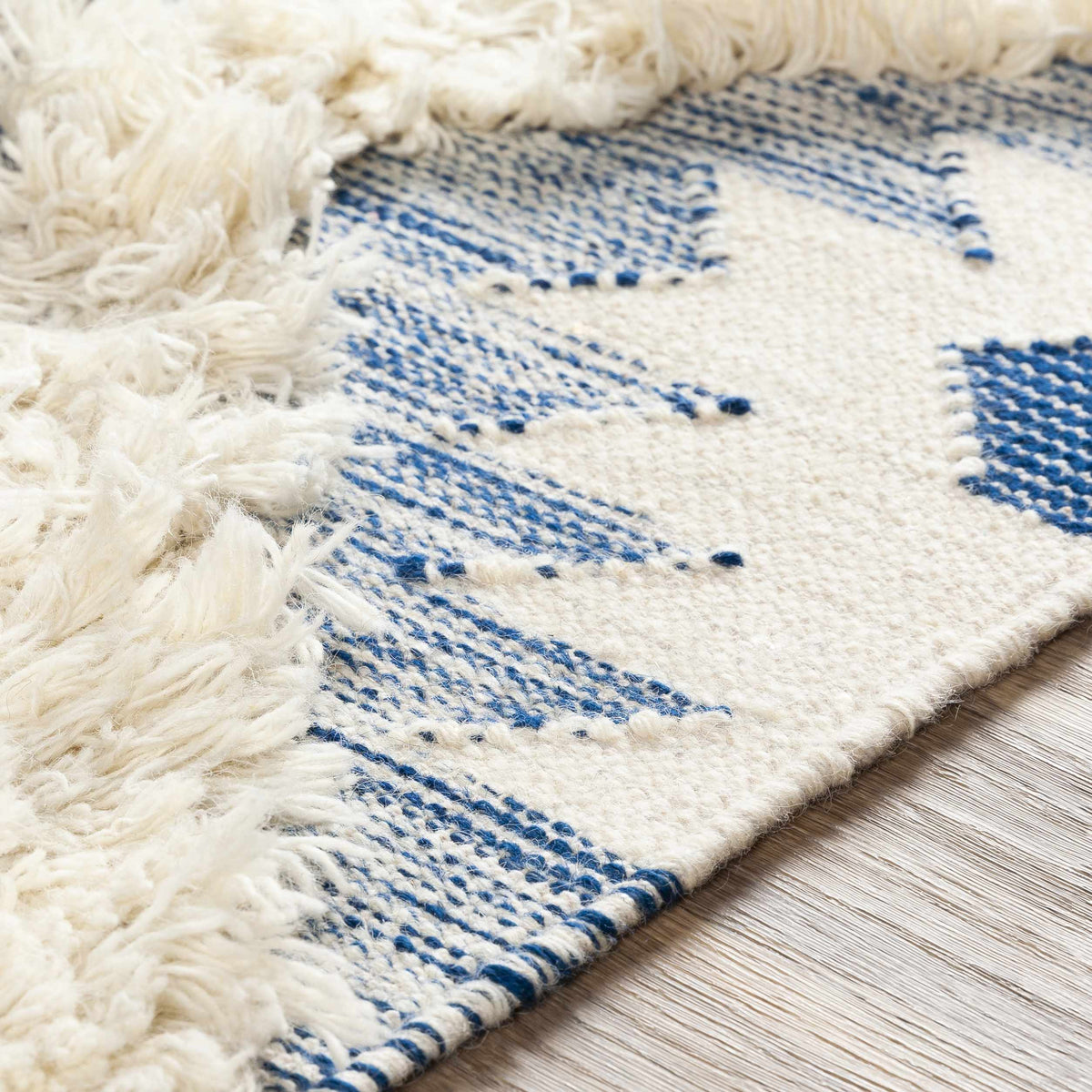 Painesdale Blue/White Wool Carpet - Clearance