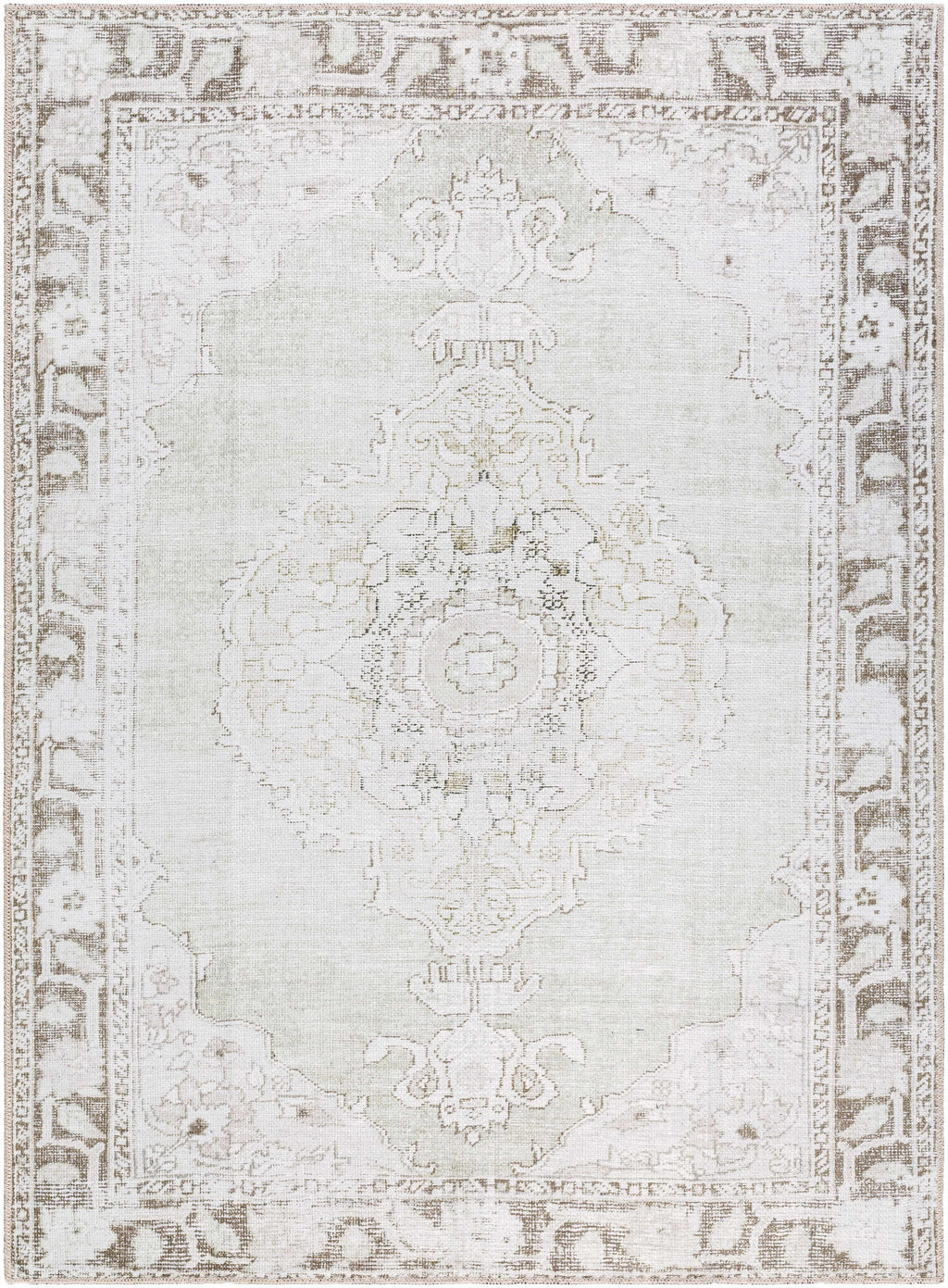 Livabliss x Our PNW Home Rainier Medallion Gray Washable Rug
