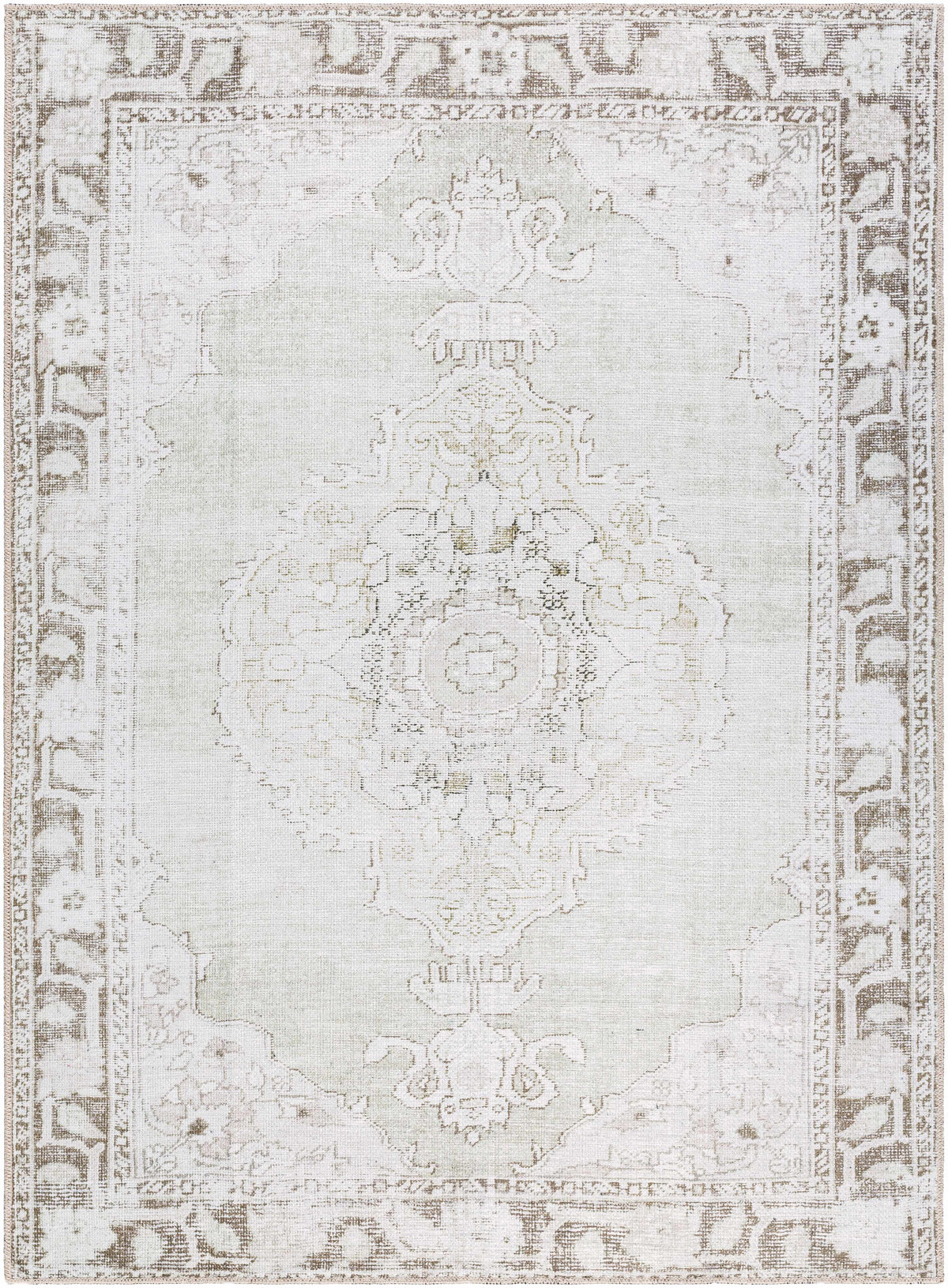 Livabliss x Our PNW Home Rainier Medallion Gray Washable Rug