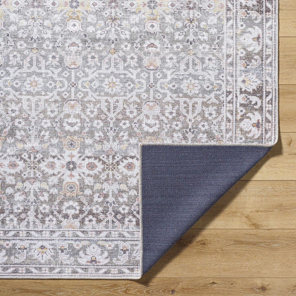 Our PNW Home Rainier Damask Brown Washable Rug