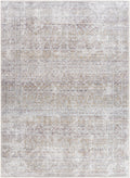 Our PNW Home Rainier Damask Dark Brown Washable Rug