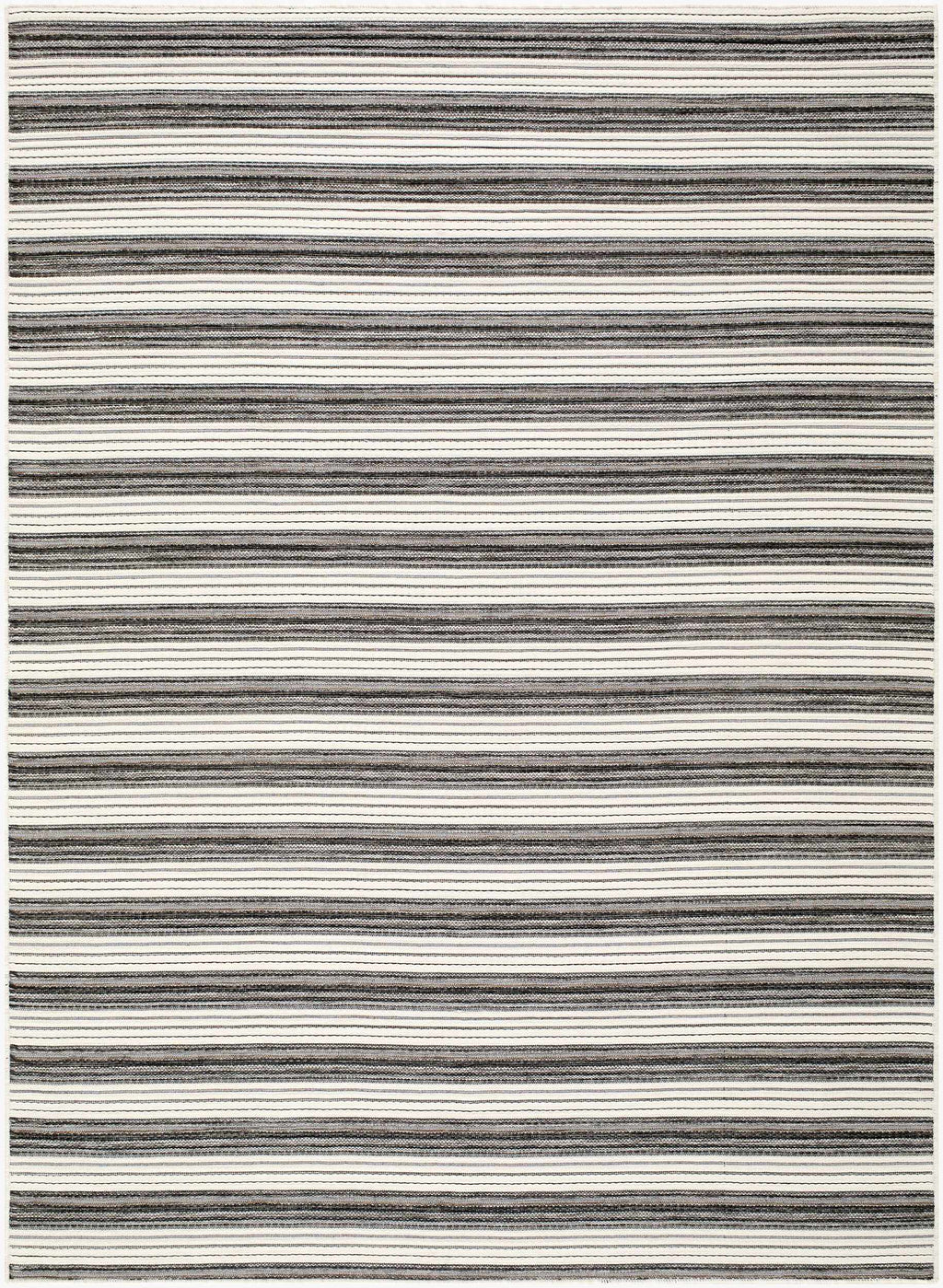 Jachai Gray Straped Washable Area Rug