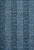 Fayola Blue Striped Washable Area Rug