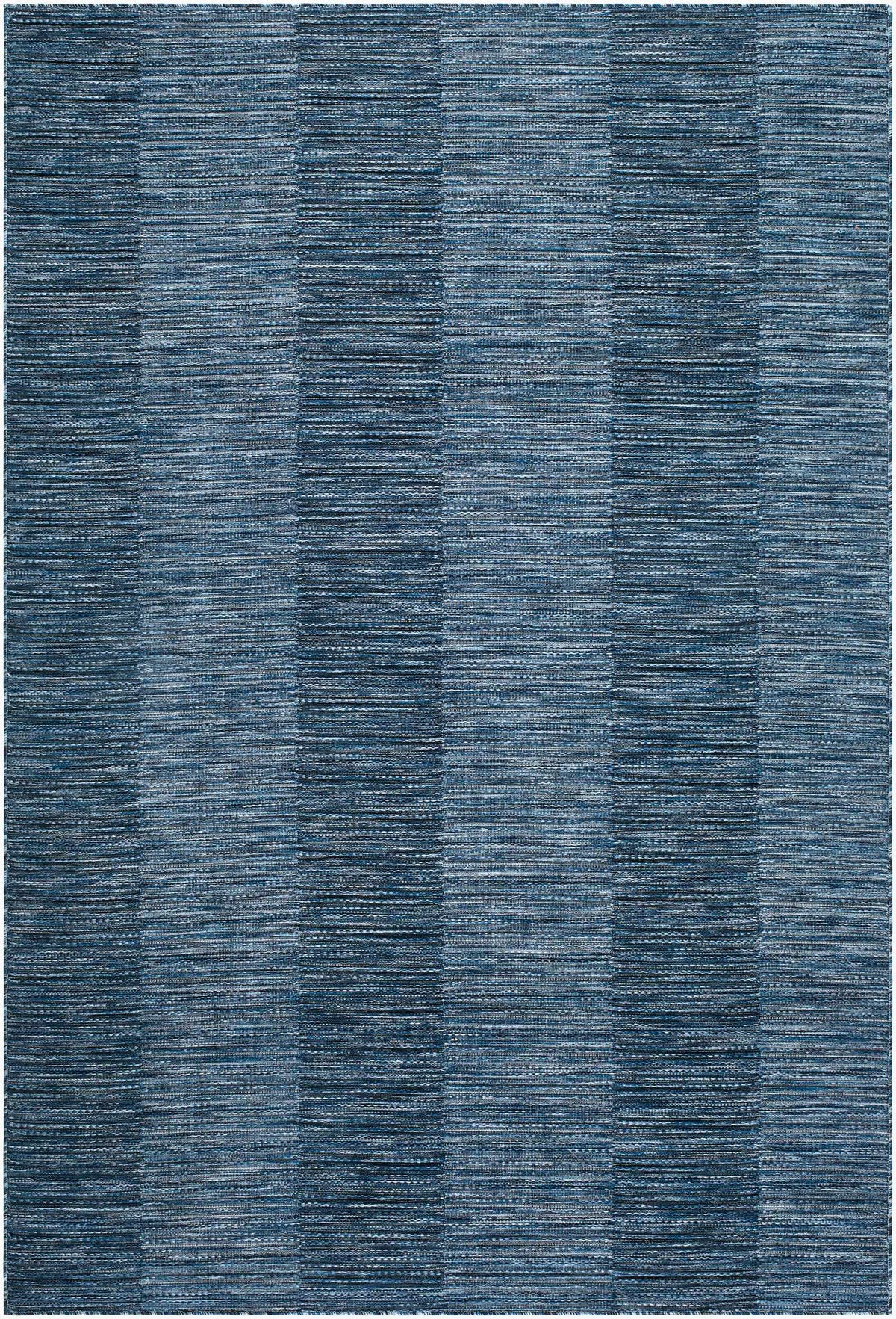 Fayola Blue Striped Washable Area Rug