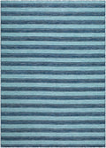 Frymet Blue Striped Washable Area Rug