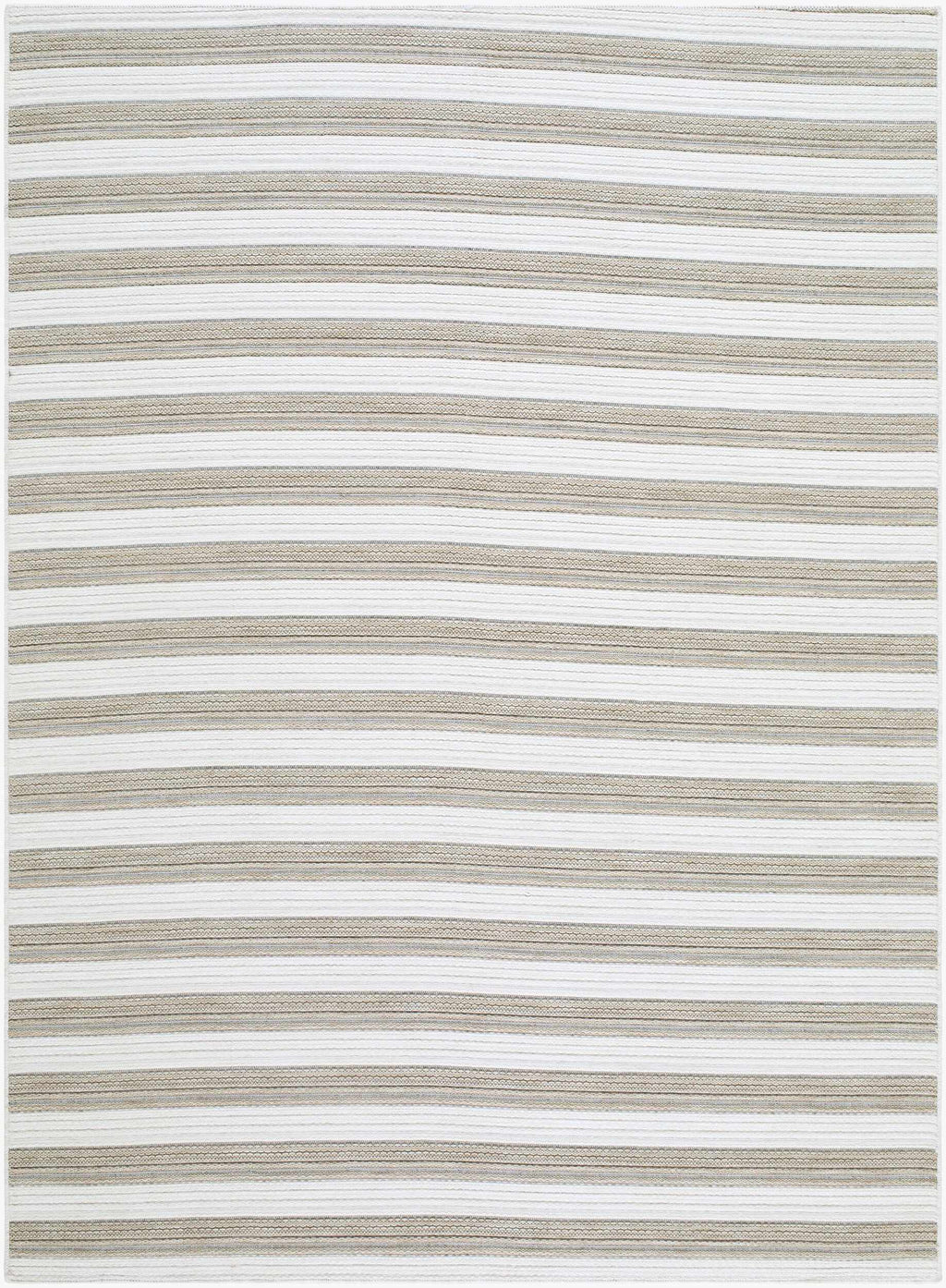 Frymet Beige Striped Washable Area Rug