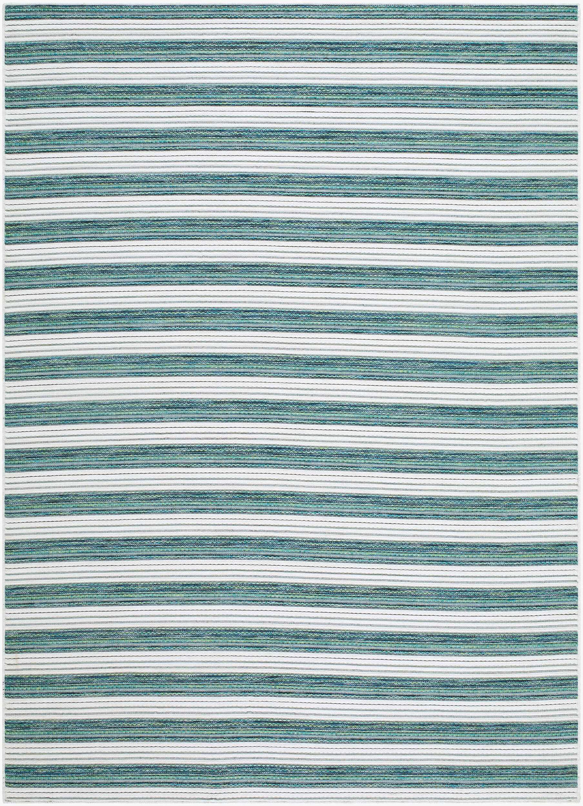 Frymet Green Striped Washable Area Rug