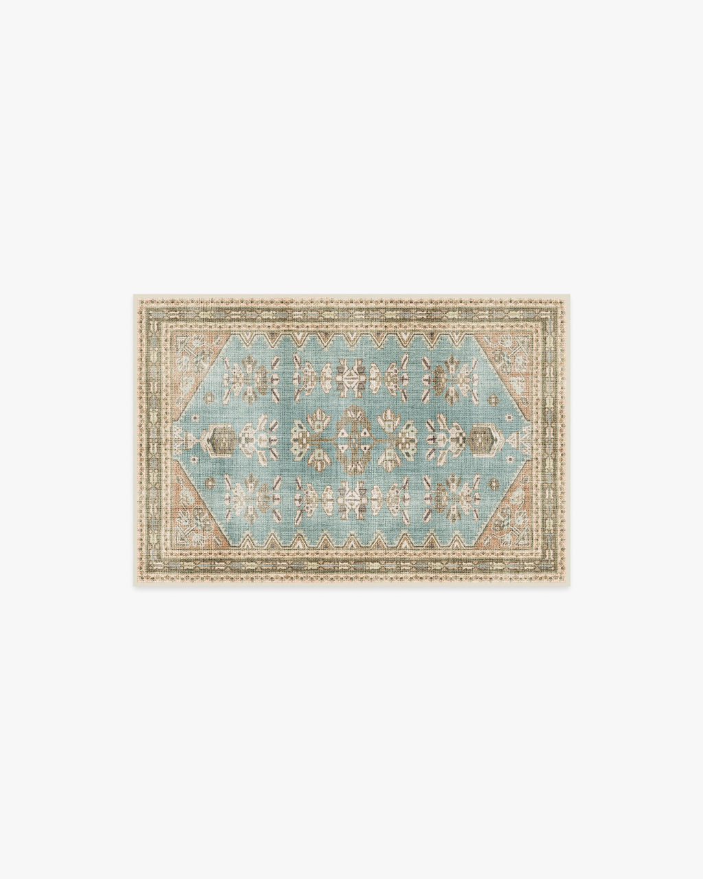 Pradera Blue & Terracotta Flatwoven Rug