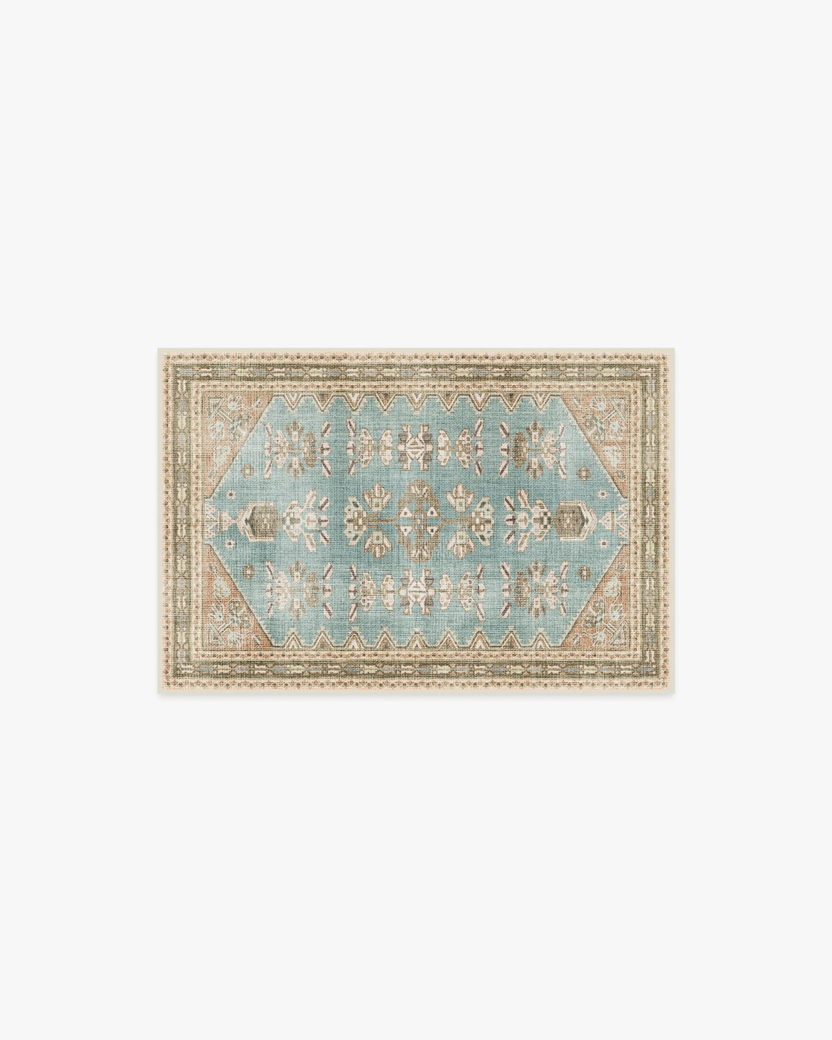 Pradera Blue & Terracotta Flatwoven Rug