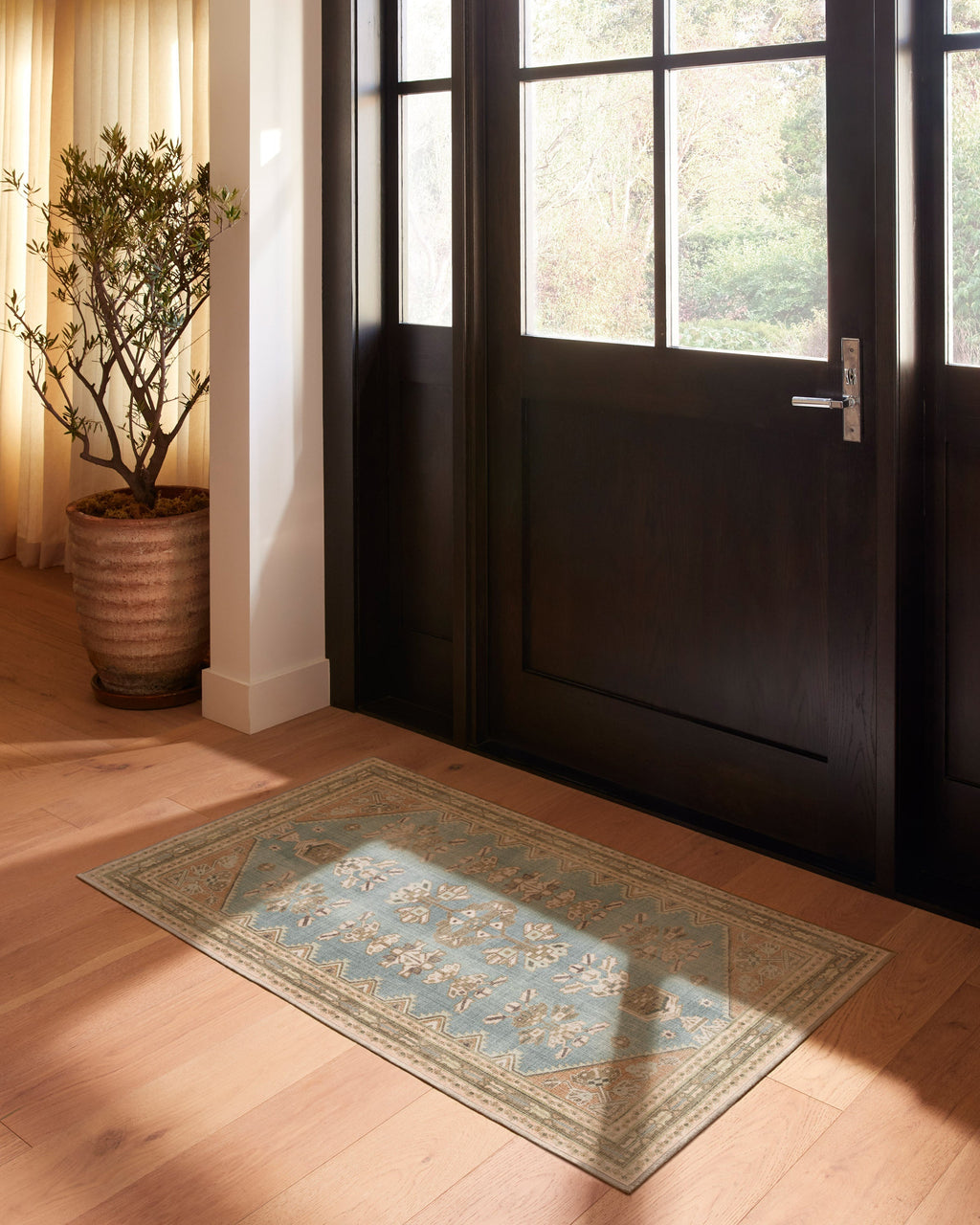 Pradera Blue & Terracotta Flatwoven Rug