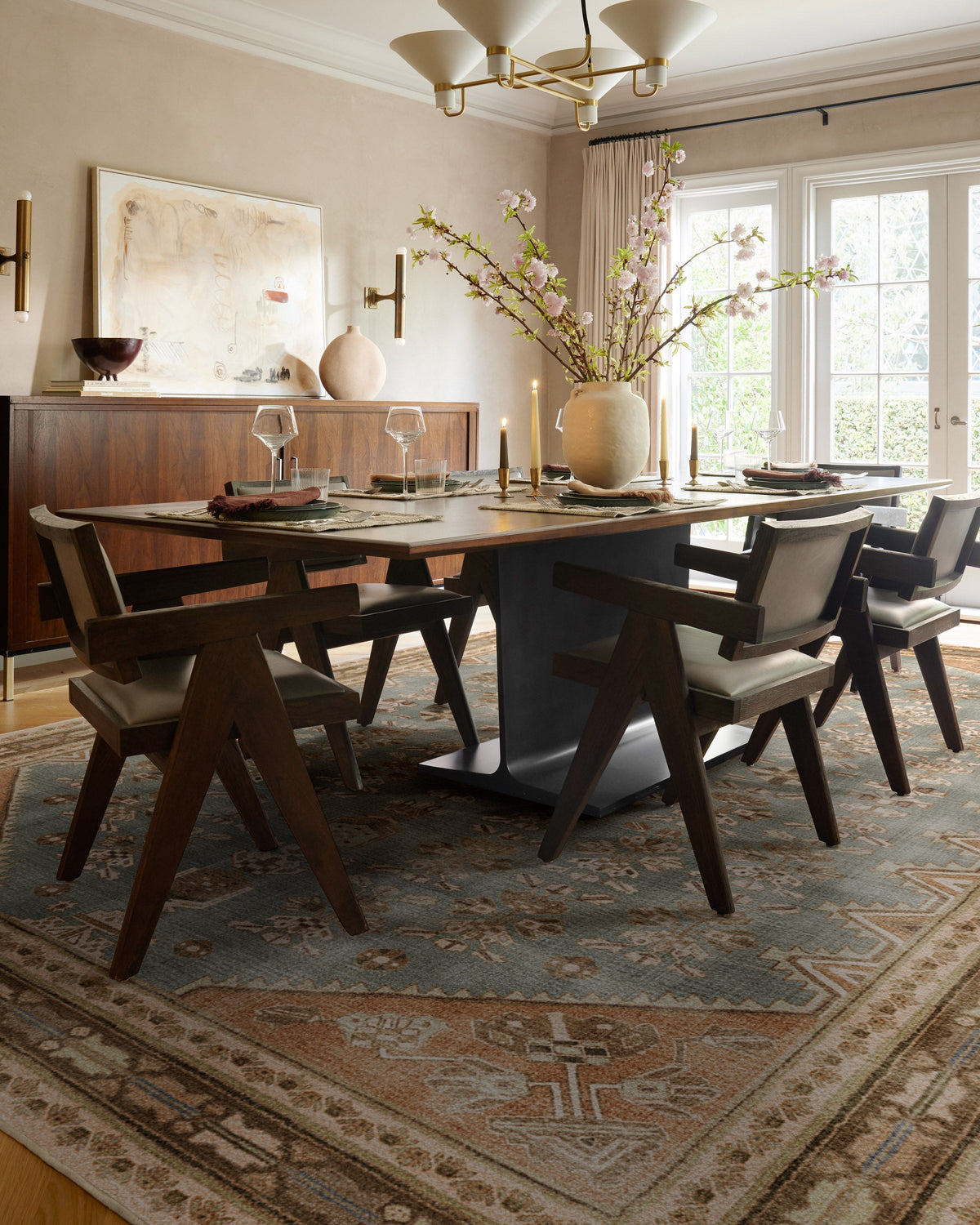Pradera Blue & Terracotta Flatwoven Rug