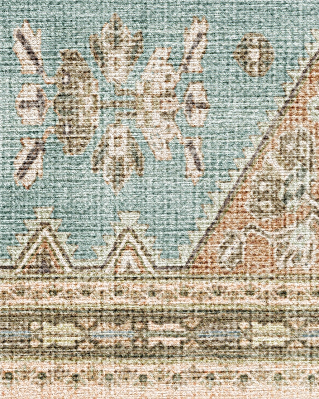 Pradera Blue & Terracotta Flatwoven Rug