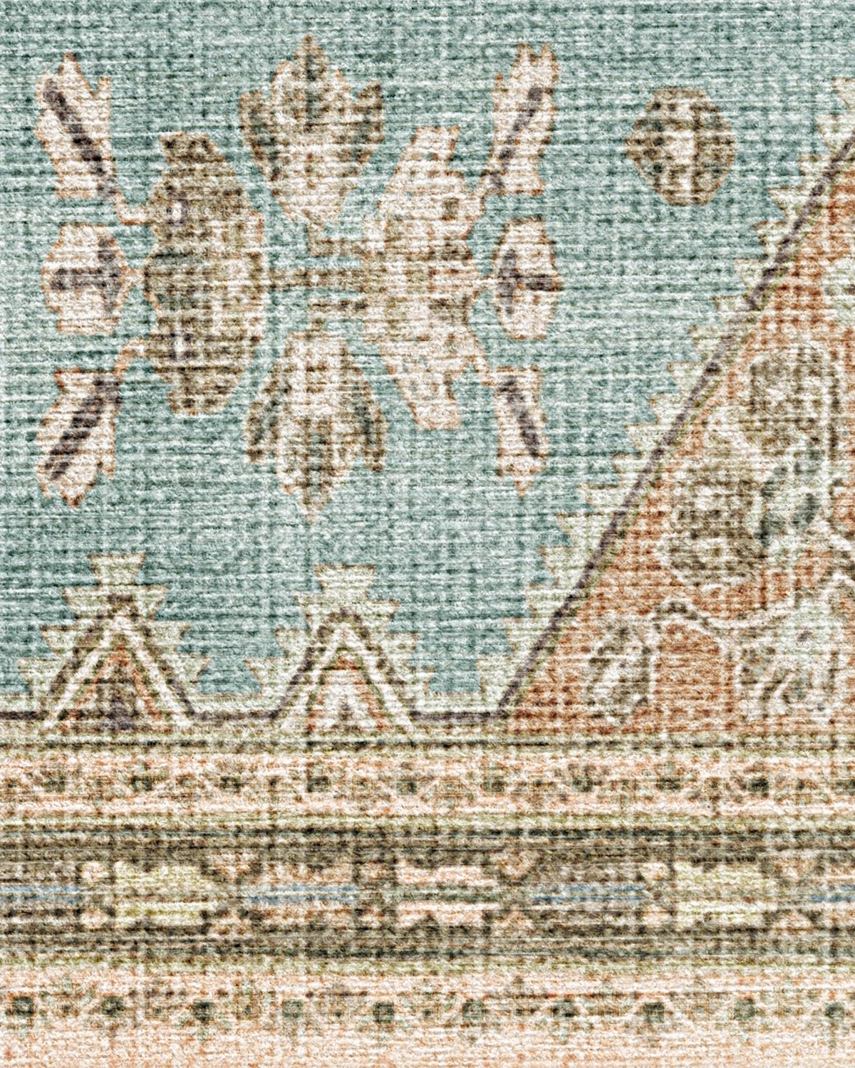 Pradera Blue & Terracotta Flatwoven Rug