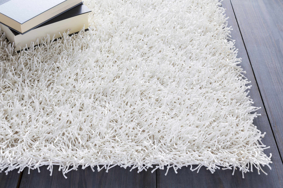 Browder 3x4 Solid Cream Shag Rug - Clearance