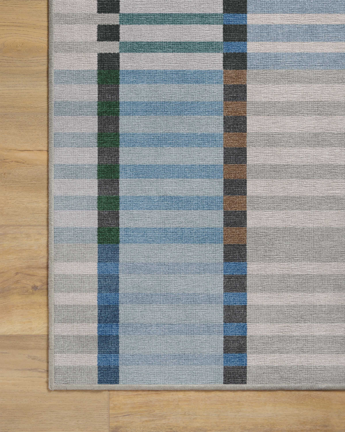 Quincy Soft Blue Flatwoven Rug