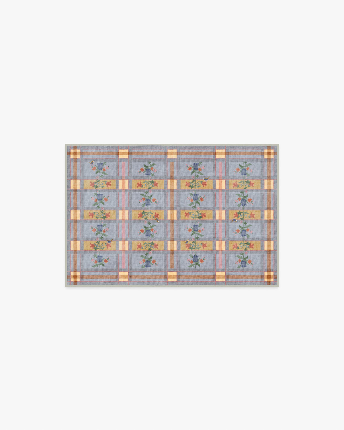 Quinnlyn Slate Blue Multicolor Rug