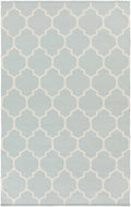 Ragan Ice Blue Trellis Cotton Rug - Clearance