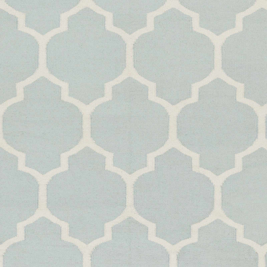 Ragan Ice Blue Trellis Cotton Rug - Clearance