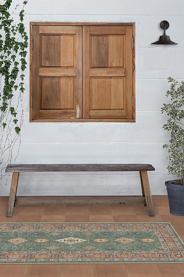Ranier Copper Sage Outdoor Rug