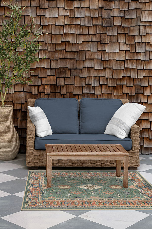 Ranier Copper Sage Outdoor Rug