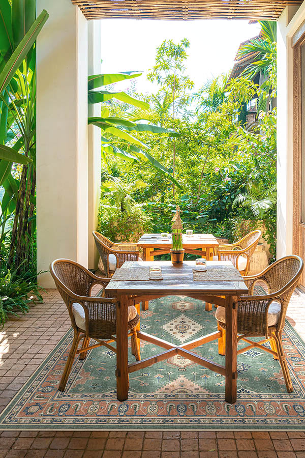 Ranier Copper Sage Outdoor Rug