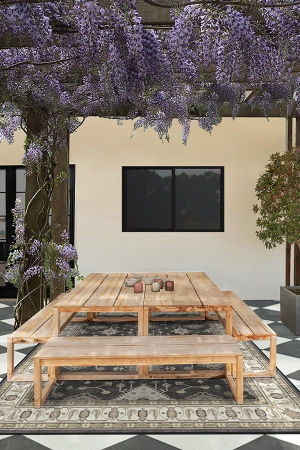 Ranier Dark Wood Outdoor Rug