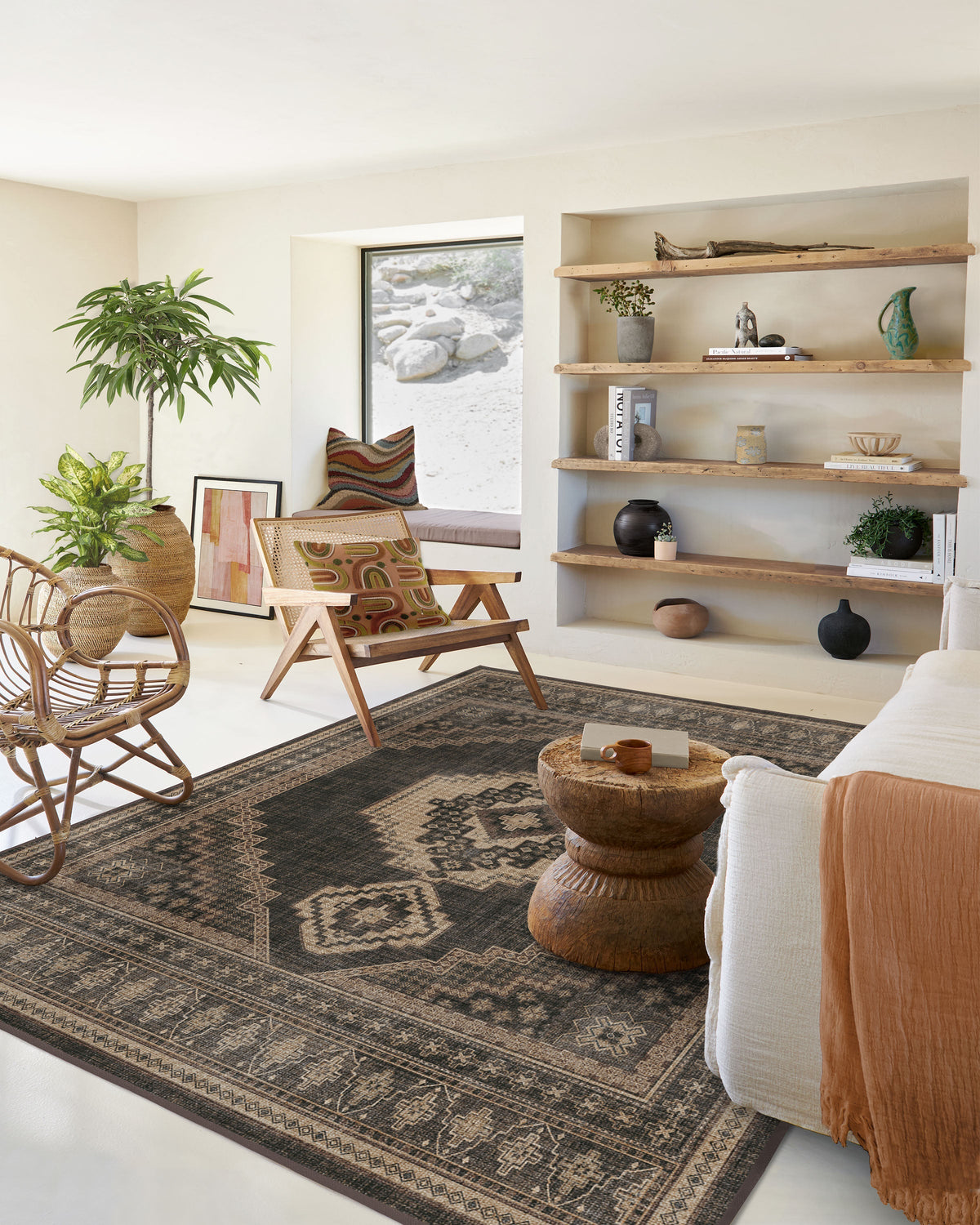 Rayne Charcoal & Tan Rug