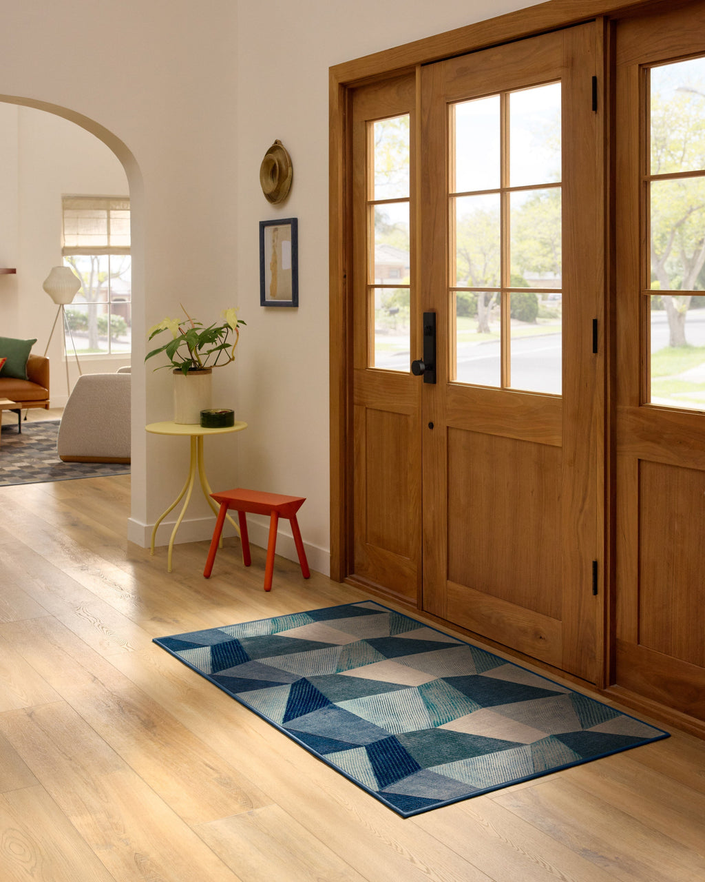 Rhea Blue Flatwoven Rug