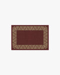 Ribbon Border Red & Natural Rug