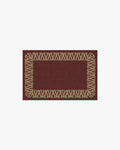 Ribbon Border Red & Natural Flatwoven Rug