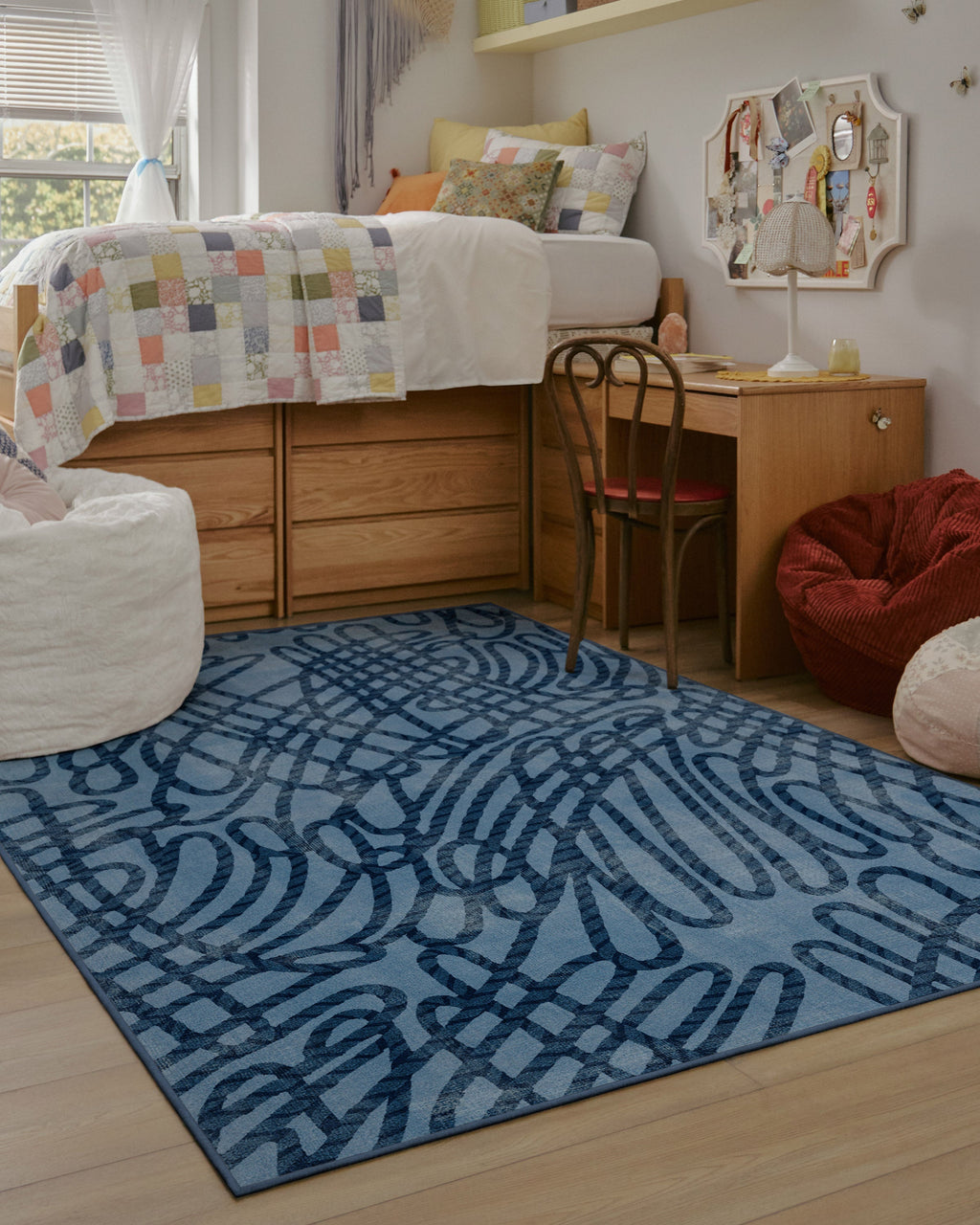 Rica Rope Stone Blue Flatwoven Rug by Humberto Leon