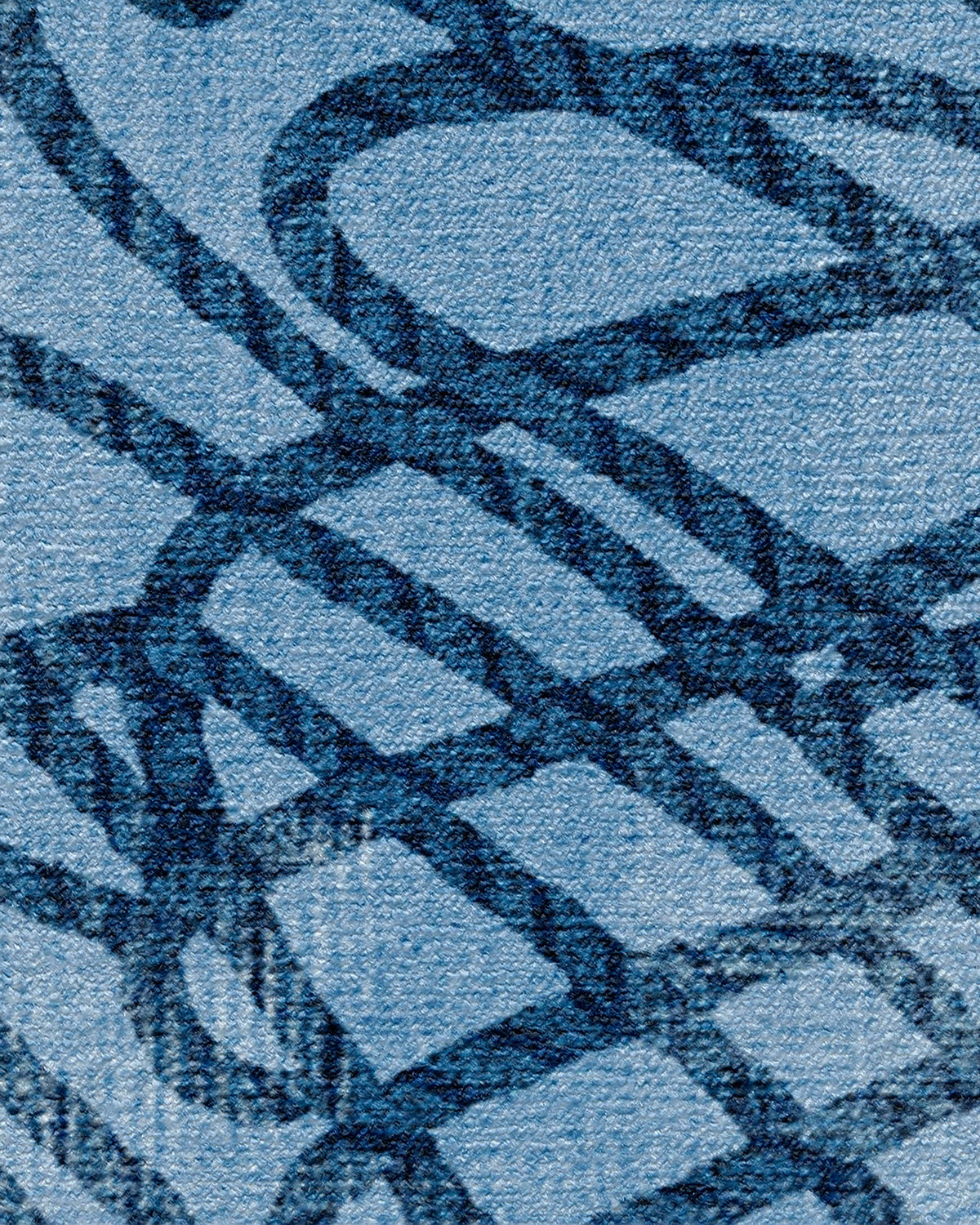 Rica Rope Stone Blue Rug by Humberto Leon